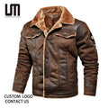 OEM ODM Hot Selling Wholesale Winter Fleece Fur Thick Warm Motorcycle Coats Faux Fur Plus Size Jacket for Men