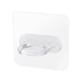 Modern Transparent Plastic Self-Adhesive Multifunction Hook Shelf Support Wall-Mount Hanger Holder for Kitchen Bathroom Cloth