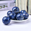 Natural Blue Crystal Ball Engraved Seven Star Array Love Style Eco-friendly Healing Energy Anniversary Ornament for Home Office