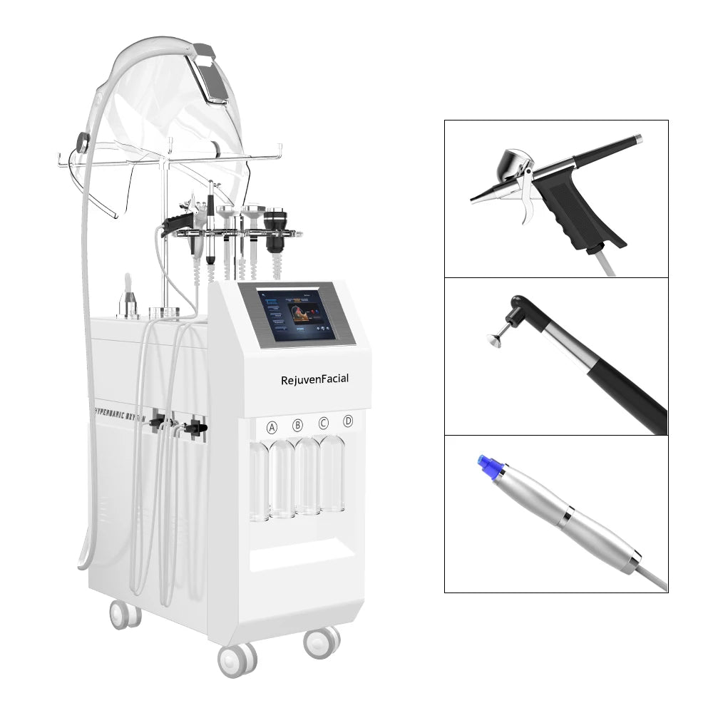 Oxygen Jet Gun Skin Beauty Salon Equipment Jet Facial Skin Tightening Machine H202 Oxygen Peel Facial Machine