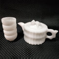 2022 Wholesale Natural Green Jade Tea Sets with Home Decorative Goods Tea Pots Cup Sets Jade Teapots Gem Stones