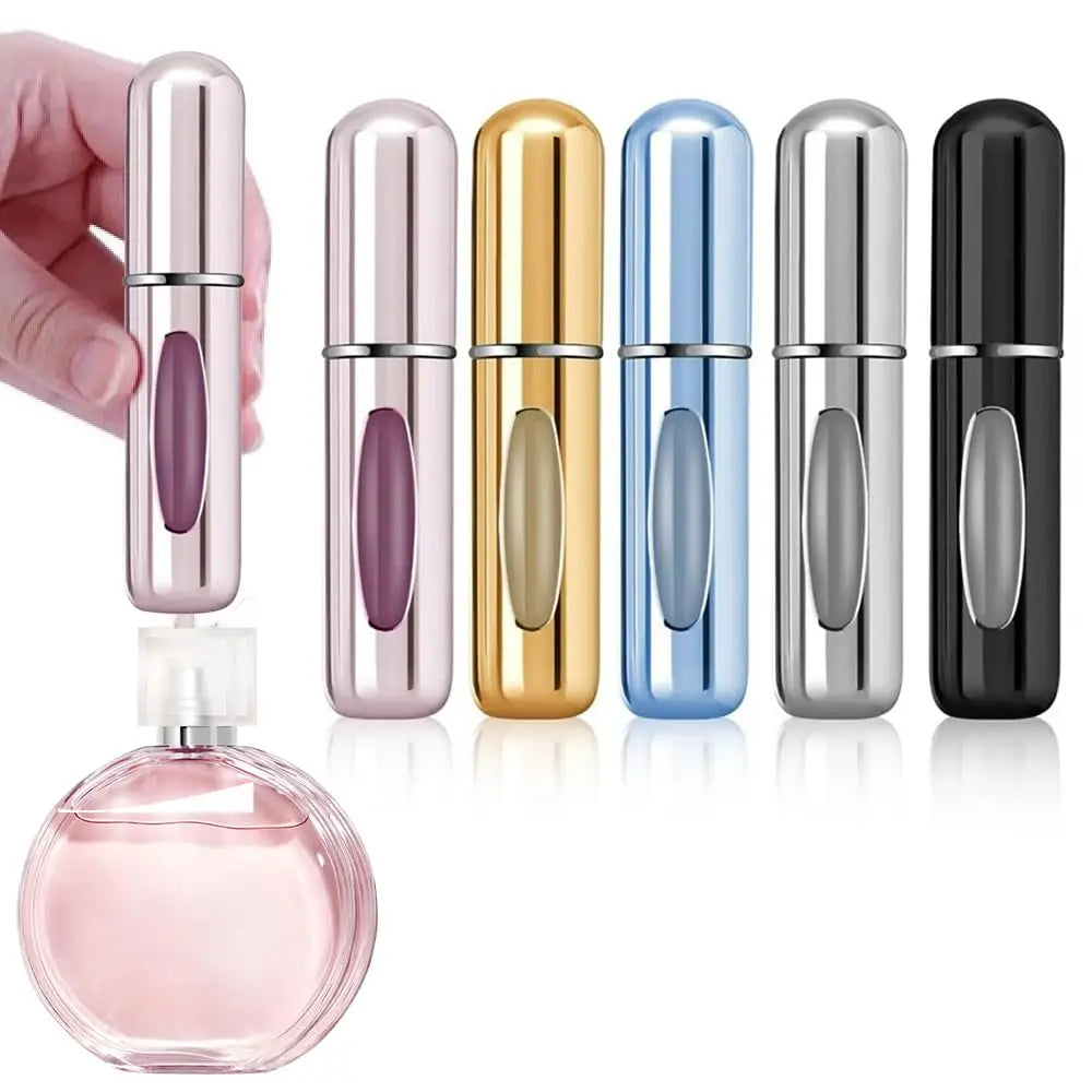 Hot Selling Cheap Price Aluminum 5ml Bottom Empty Pocket Reusable Travel Perfume Spray Bottles Refillable Perfume Lipstick