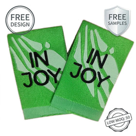 Custom Woven Labels for Clothing Brand Logo Personalized Fabric Neck Tags for T-shirts Bags Low MOQ Free Design Support
