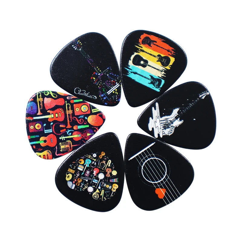 6pcs/set Good Quality Guitar Picks Personalized Design Celluloid0.96mm Different Color Guitar Picks