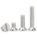 M2 M3 M4 M5 M6 M8 Stainless Steel Flat Head Machine Screw Slotted Countersunk with Metric Measurement System