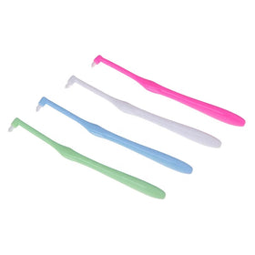 Wholesale Eco-Friendly Plastic Pet Toothbrush Solid Small Head Micro Toothbrush for Cat and Dog