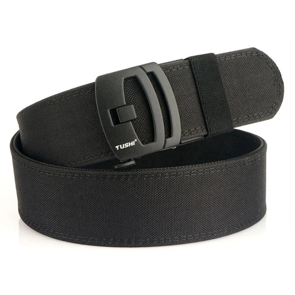 TUSHI 1000D Nylon Fabric Tactical Belt Ratchet Belts with Automatic Alloy for Buckle Adjustable Waist Training Waist