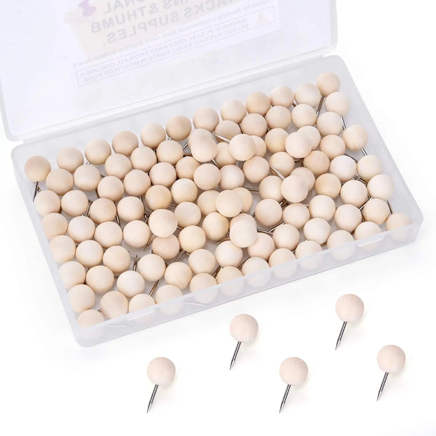 Tailai Promotional Gift Schima Wood Rectangular Decorative Push Pins Thumb Tacks Customizable Size Color Home Office Cork Bullet