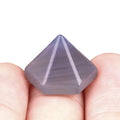 Hot Sale 10MM Exquisite Grey Agate Natural Stone Six Sided Pyramid Loose Gemstones Beads Portable Agate Stone DIY Accessories