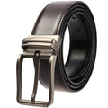 Wholesale Rotating Pin Buckle Belts Casual Double Sides Leather Cowhide Mens Reversible Belt