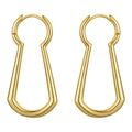 High Quality 18K Gold Plated Brass Jewelry Simple Geometry Drape Accessories Earrings E201187