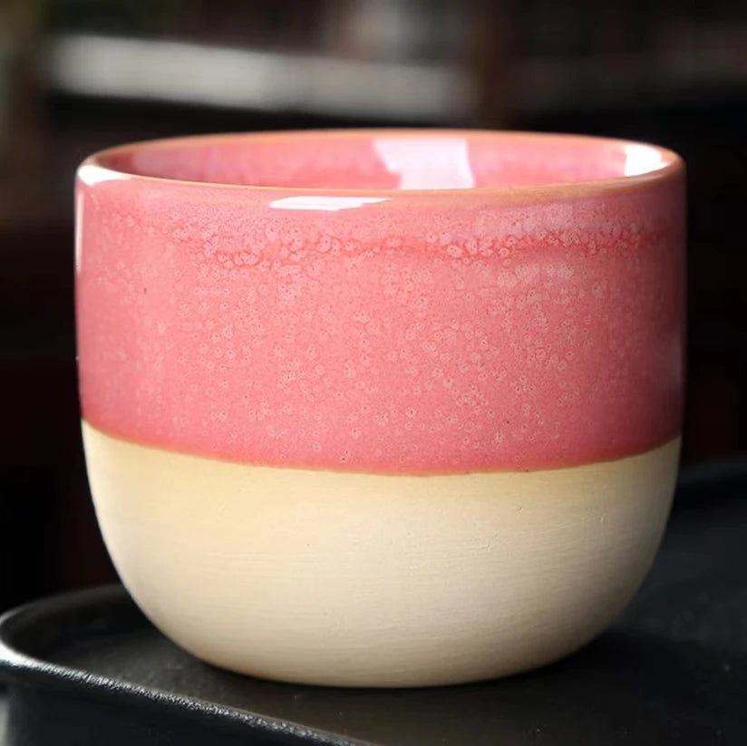 Reusable Porcelain Handmade Pottery Coffee Cup Colored Ceramic Arabic Tea Mug Customised Logo 120ml