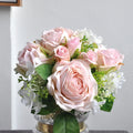 Wholesale Colorful Real Touch Artificial Small Bouquet Rose Silk Flower for Wedding Decoration Bouquet