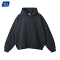 YLS Men Clothes Factory 350gsm Hoodie Custom Heavyweight Cotton Grey Blank Fleece Pullover Oversized Plain Solid Men's Hoodies