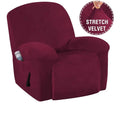 Easy to Install Solid Color Velvet Fabric Stretch Sofa Slipcover Couch Cover Velvet Recliner Sofa Couch Cover
