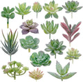 Artificial Succulents 16 Pack Artificial Small Plants Faux Succulents Unpotted for Garden Arrangement Decor