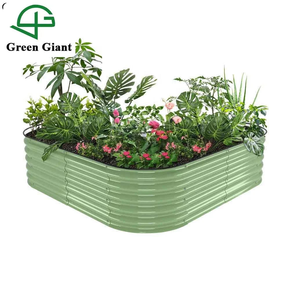 Huizhou Green Giant 17" Tall Heart-shaped Metal Modular Corrugated Raised Garden Bed Kit