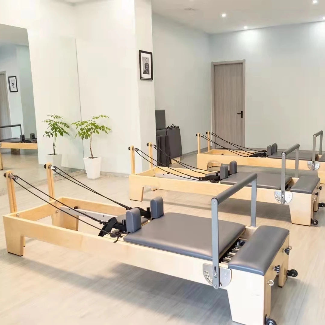 Maple Wood Pilates Reformer Gym Fitness Equipment for Studio and Home Pilates Workout