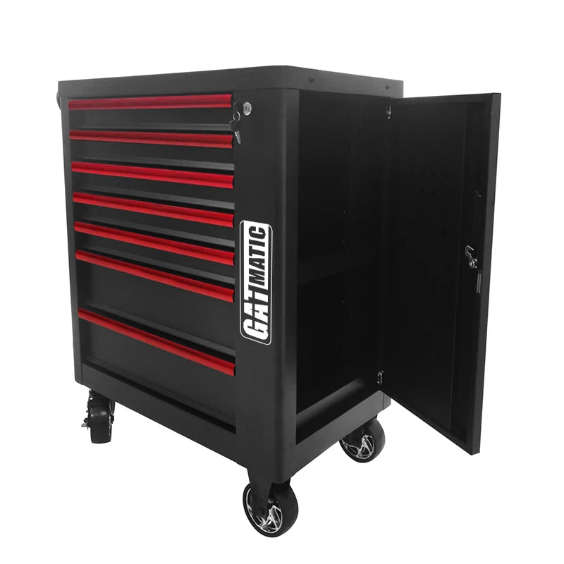 GATmatic Customizable 7-Drawer Stainless Steel Tool Cabinet Roller Trolley for Auto Workshops OEM Car Cart for Tool Storage