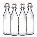 Hot Wholesale 250ml Reusable Easy Cap Glass Bottles with Ceramic Swing Top Stopper for Sauce / Vinegar / Oil / Milk / Liquid