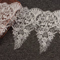 Handmade Embroidered Mesh Lace 100% Polyester DIY Wedding Dress Veil Bridal Decoration Accessories for Garment Shoes Bags