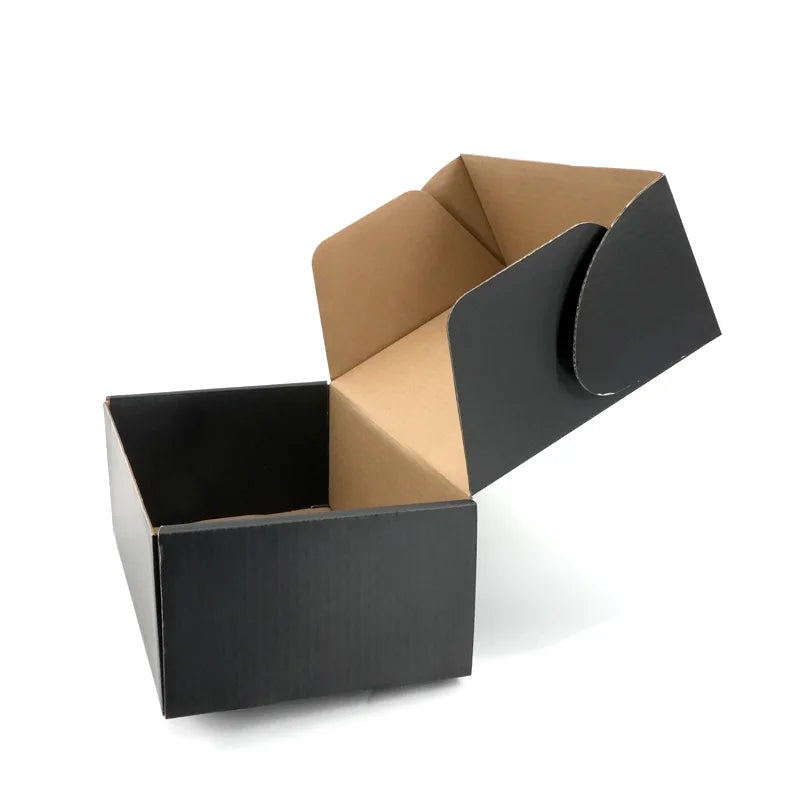 Custom Eco Friendly Shipping Box Business Packaging Paper Box Design Black Mailer Box