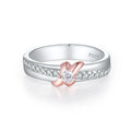 Wholesale Fine Jewelry Wedding Diamond Rings Rhodium Plated 925 Silver Zircon Minimalist Promise Engagement Rings for Women