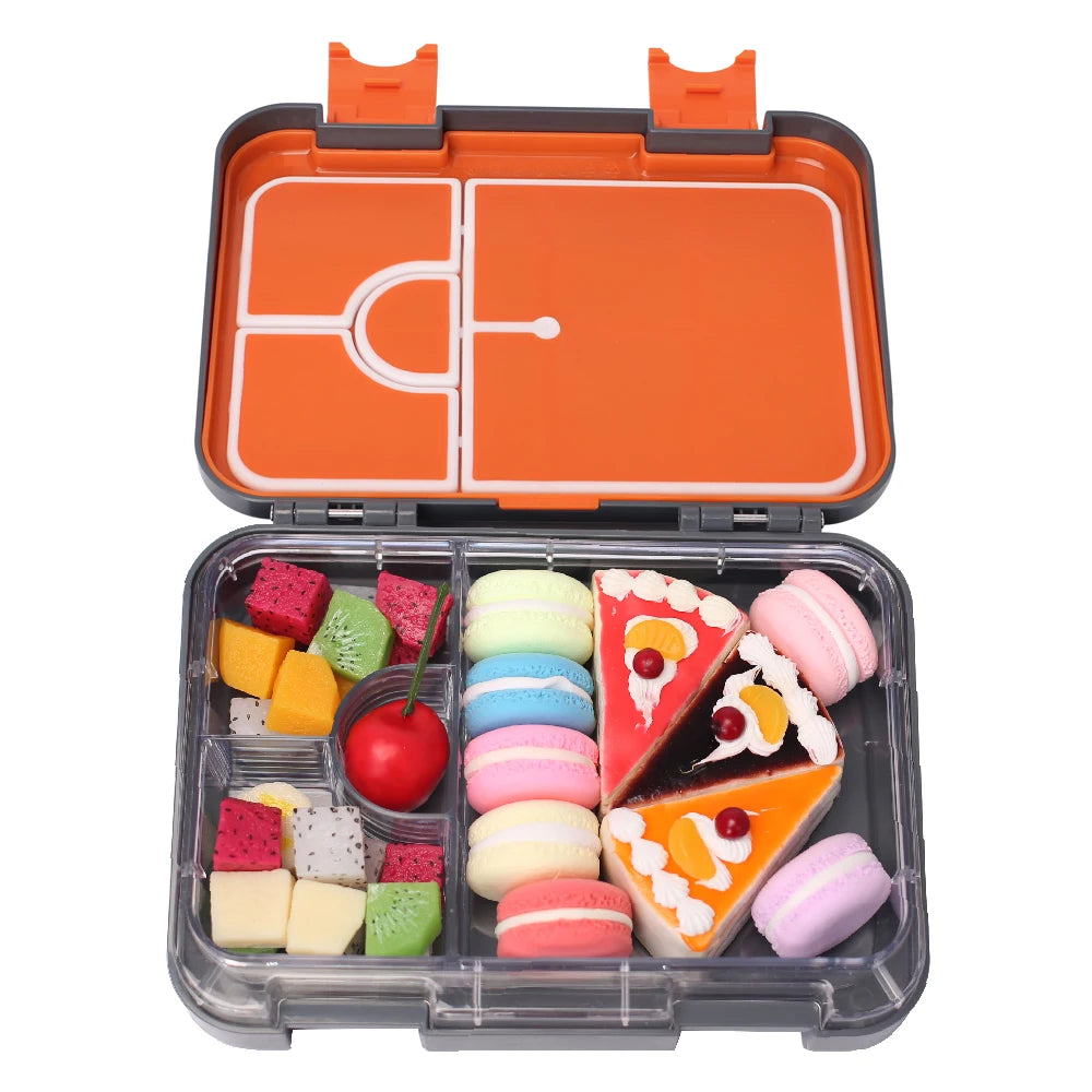 Toursun Bento Box with 4 Compartments Leakproof Tritan Rectangle Shape Lunch Box