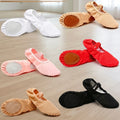Hot Selling Mesh Canvas Ballet Shoes Split Sole Ballerina Dance Slippers Flat Yoga Dancing for Girls Women