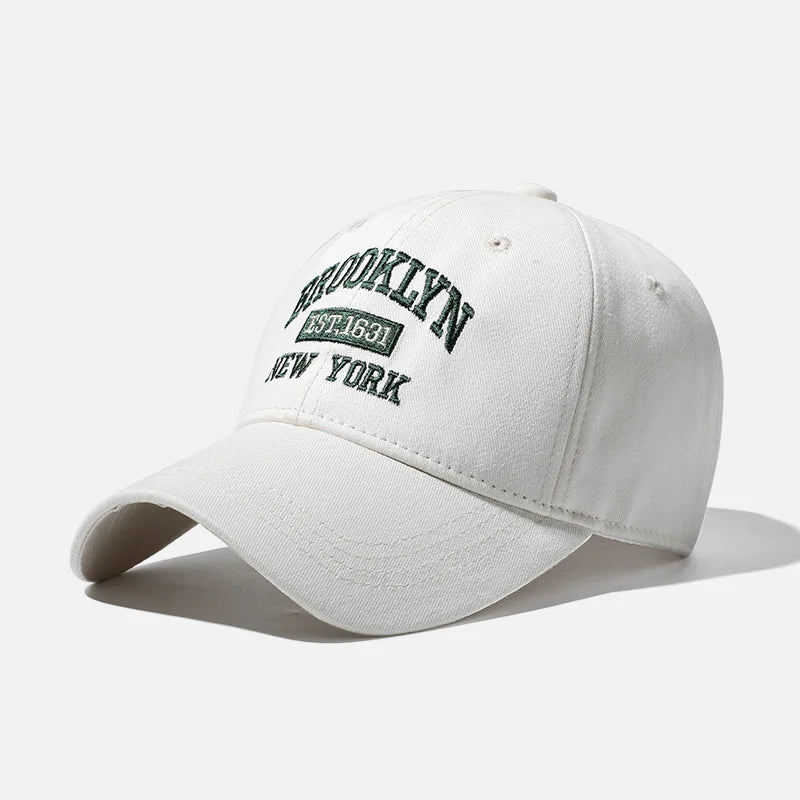 Letter Unisex Solid Color Sun Hat Korean Embroidery Adjustable Boy Girl Baseball Cap