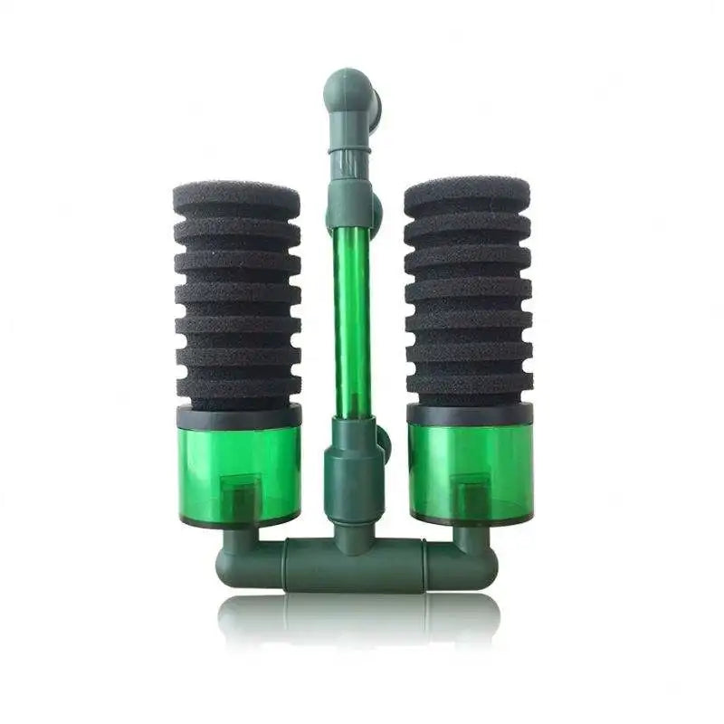 Aquarium Fish Tank Double Head Foam QANVEE Bio Sponge Filter With Box for Nano QS-100A QS-200A