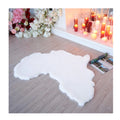 Custom Ultra Soft Plush Luxurious Chair Couch Sofa Bed Furniture Shaggy Cover Faux Rabbit Fur African Map Shape Area Rug