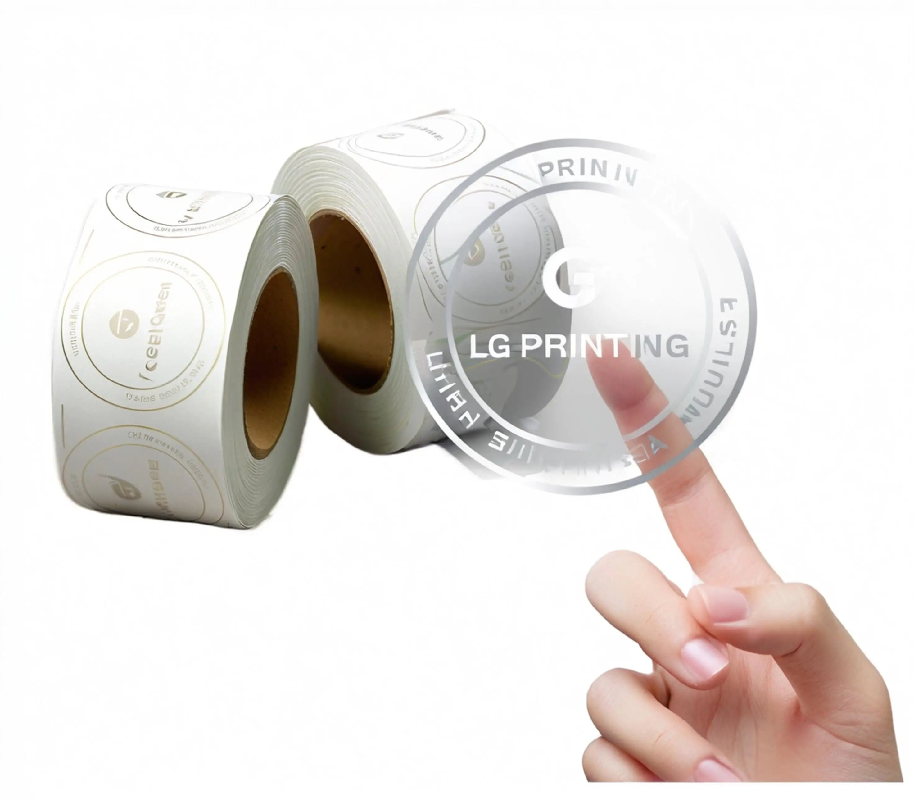 Waterproof Adhesive Roll Label Vinyl Durable Logo Sticker for Candle Craft Packaging Hologram Sticker Printing