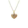 Fashion Style 18K Gold Dancing Diamond Necklace Fine Jewelry 18k Real Gold Heart Shape Necklaces for Women
