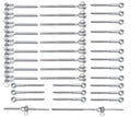 Fork Terminal Lag Screw Eye T316 Stainless Steel Cable Railing Kits for 1/8" Wire Rope Jaw Swage Stud Turnbuckle