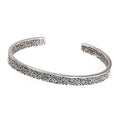 Real 925 Sterling Silver Vintage Plant Pattern Carved Earrings Ring Bracelets Bangles Set for Women Fine Jewelry Flowers