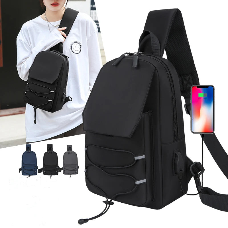Wholesale Custom Logo Unisex Fashion Chest Bags with Zipper Closure Durable Lightweight Large Capacity Crossbody Bag