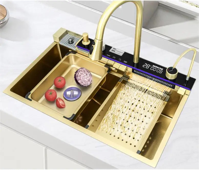 Simple Technology Anti-Scratch Anti-rust Stainless Steel 304 Kitchen Single Slot Multifunction LED Digital Display Cup Washer