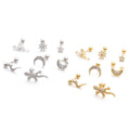 Explosion Jewelry Stainless Steel Thin Rod Screw Studs Zircon Cartilage Earrings Ear Piercing  in Europe and America