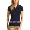 Wholesale Customize Women's Plain Long Sleeve Polo Shirt Panel