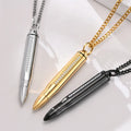 MECYLIFE Zirconia Luxury Locket Pendant Stainless Steel Open Bullet Ash Urn Cremation Necklace