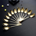 Wholesale Restaurant Cutlery Wedding Soup Dinner Spoon Set Hotel Silver Gold Spoon Stainless Steel Spoons