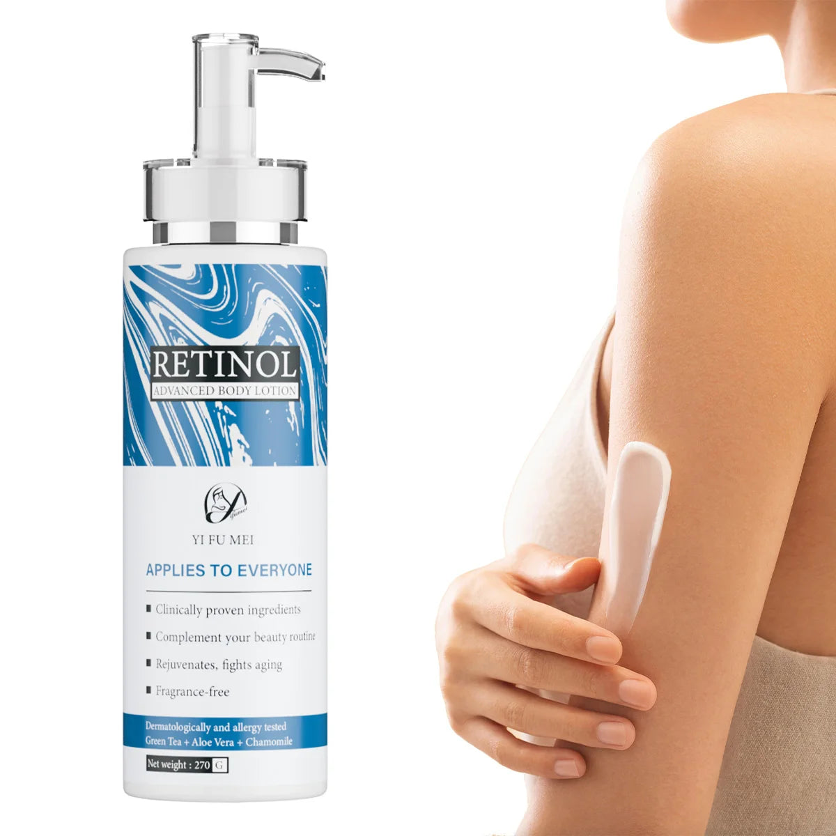 Private Label Aloe Vera Retinol Whitening Body Lotion Natural Organic Body Moisturizer Skin Care Products