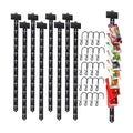 Factory OEM Manufacturer Clips Strips Potato Chip Bag Rack with Label Header and 7 Clips Hanging Merchandise Strips with Hooks