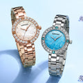 Fairwhale Rose  Gold Women Luxury Wrist Watch Shiny Lady Diamond Jewelry Watches
