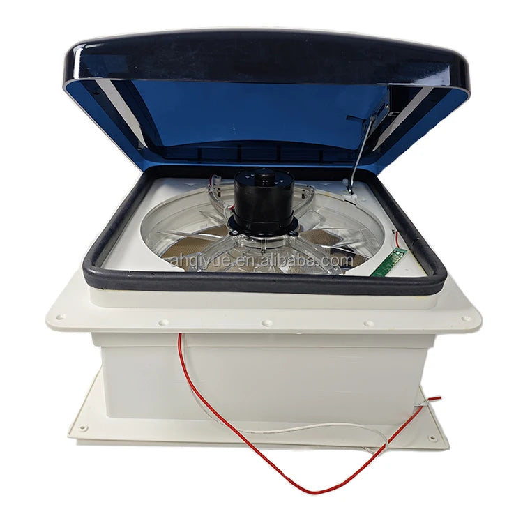 QIYUE 360x360mm 3-Speed Automatic RV Camper Exhaust Fan Roof Ventilation Skylight