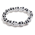Handmade Resin Skull Beads Bracelet Classic Style Goth Jewelry Stretch Charm Bracelets bangle