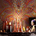 2022 Wholesale Vintage Blue Red Vinyl Wall Papers Home Decor Living Room Bedroom Exotic Ethnic PVC Wallpaper Roll Bohemia Style