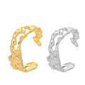 Star Same Style 18K Gold-plated Stainless Steel Hollow Non-standard Ring Opening Adjustable Irregular Ring Suitable for Parties