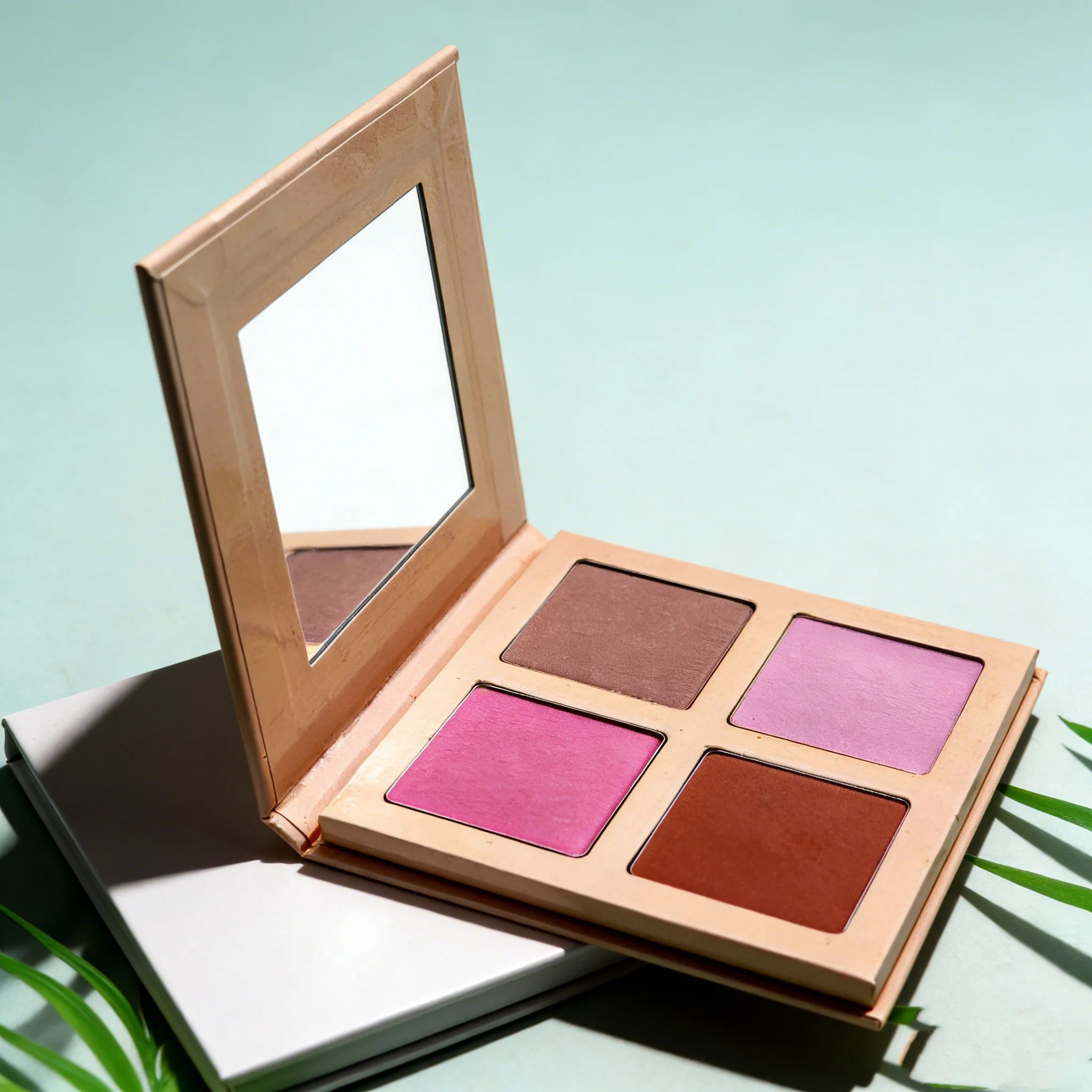Wholesale Cosmetic No Logo Blush DIY Matte 4 Colors Pressed Powder Blusher